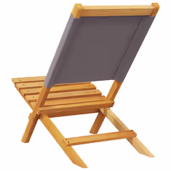 VidaXL 3214640 outdoor chair Terrace Padded seat Acacia wood, Polyester Anthracite - Additional view 7