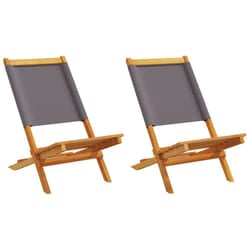 VidaXL 3214642 outdoor chair Terrace Padded seat Acacia wood, Polyester Anthracite