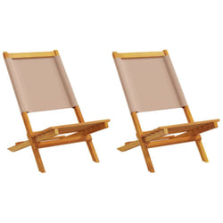 VidaXL 3214643 outdoor chair Terrace Padded seat Acacia wood, Polyester Taupe