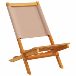 VidaXL 3214643 outdoor chair Terrace Padded seat Acacia wood, Polyester Taupe