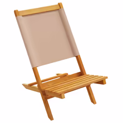VidaXL 3214643 outdoor chair Terrace Padded seat Acacia wood, Polyester Taupe - Additional view 4