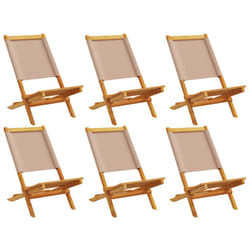 VidaXL 3214644 outdoor chair Terrace Padded seat Acacia wood, Polyester Taupe