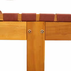 vidaXL Sun Loungers 2 pcs Sun Bed Day Bed Red Solid Wood Acacia and Fabric - Additional view 7