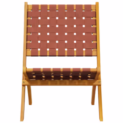 VidaXL 3214220 outdoor chair Terrace Acacia wood Brown, Red - Additional view 3
