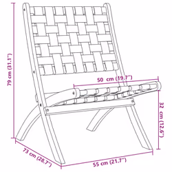 VidaXL 3214220 outdoor chair Terrace Acacia wood Brown, Red - Additional view 7