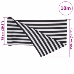 ) vidaXL Privacy Net HDPE 195 g/mÂ² Balcony Privacy Screen Protective Screen - anthracite and white, 1.5 x 10 m (75 g - Additional view 3