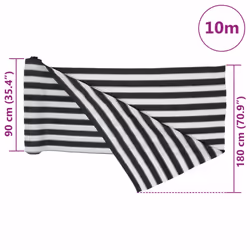 ) vidaXL Privacy Net HDPE 195 g/mÂ² Balcony Privacy Screen Protective Screen - anthracite and white, 1.8 x 10 m (75 g - Additional view 3