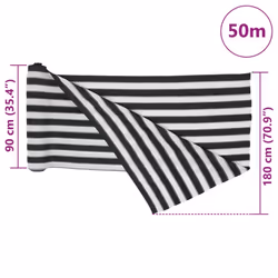 ) vidaXL Privacy Net HDPE 195 g/mÂ² Balcony Privacy Screen Protective Screen - anthracite and white, 1.8 x 50 m (75 g - Additional view 7