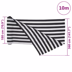 ) vidaXL Privacy Net HDPE 195 g/mÂ² Balcony Privacy Screen Protective Screen - anthracite and white, 3.6 x 10 m (75 g - Additional view 7