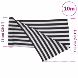 ) vidaXL Privacy Net HDPE 195 g/mÂ² Balcony Privacy Screen Protective Screen - anthracite and white, 1.5 x 10 m (150 g - Additional view 3