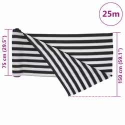 ) vidaXL Privacy Net HDPE 195 g/mÂ² Balcony Privacy Screen Protective Screen - anthracite and white, 1.5 x 25 m (150 g - Additional view 3