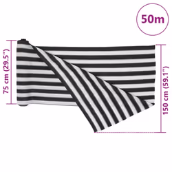 ) vidaXL Privacy Net HDPE 195 g/mÂ² Balcony Privacy Screen Protective Screen - anthracite and white, 1.5 x 50 m (150 g - Additional view 7