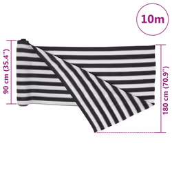 ) vidaXL Privacy Net HDPE 195 g/mÂ² Balcony Privacy Screen Protective Screen - anthracite and white, 1.8 x 10 m (150 g - Additional view 3