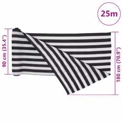 ) vidaXL Privacy Net HDPE 195 g/mÂ² Balcony Privacy Screen Protective Screen - anthracite and white, 1.8 x 25 m (150 g - Additional view 3