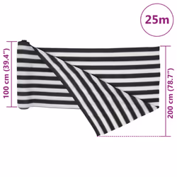 ) vidaXL Privacy Net HDPE 195 g/mÂ² Balcony Privacy Screen Protective Screen - anthracite and white, 2 x 25 m (150 g - Additional view 3