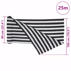 ) vidaXL Privacy Net HDPE 195 g/mÂ² Balcony Privacy Screen Protective Screen - anthracite and white, 1.8 x 25 m (195 g - Additional view 3