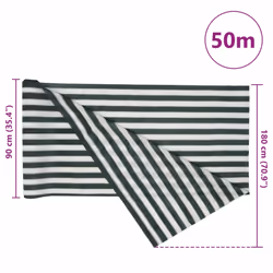 ) vidaXL Privacy Net HDPE 195 g/mÂ² Balcony Privacy Screen Protective Screen - green and white, 1.8 x 50 m (75 g - Additional view 3