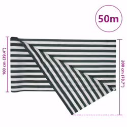 ) vidaXL Privacy Net HDPE 195 g/mÂ² Balcony Privacy Screen Protective Screen - green and white, 2 x 50 m (75 g