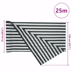 ) vidaXL Privacy Net HDPE 195 g/mÂ² Balcony Privacy Screen Protective Screen - green and white, 1.5 x 25 m (195 g - Additional view 7