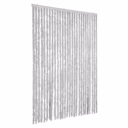 vidaXL Fly Curtain Door Curtain Fly Screen Fly Blind Insect Curtain Chenille - grey, 118 x 220 cm