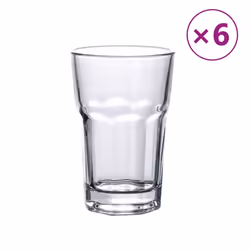 vidaXL Beer Glasses Cocktail Juice Tumblers Drinks Beer Mugs 6 pcs 295 ml