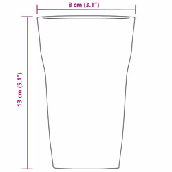 vidaXL Beer Glasses Cocktail Juice Tumblers Drinks Beer Mugs 6 pcs 415 ml