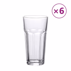 vidaXL Beer Glasses Cocktail Juice Tumblers Drinks Beer Mugs 6 pcs 475 ml
