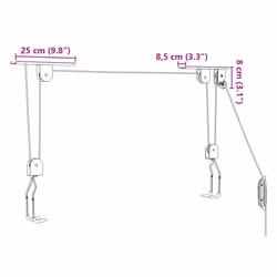 vidaXL Bike Hoists & Ceiling Mount Bicycle Lift Garage Bike Lift 2 pcs 20 kg - Additional view 8
