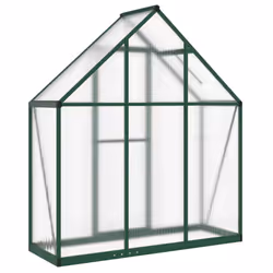 vidaXL Greenhouse with Base Frame Garden Walk in Plant Grow House Aluminium - green, 169 x 58 x 195 cm - Additional view 4