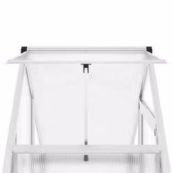 vidaXL Greenhouse with Base Frame Garden Walk in Plant Grow House Aluminium - silver, 169 x 58 x 202 cm - Additional view 8