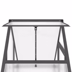 vidaXL Greenhouse with Base Frame Garden Walk in Plant Grow House Aluminium - anthracite, 169 x 58 x 202 cm - Additional view 8