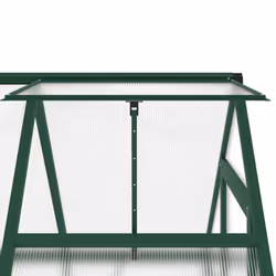 vidaXL Greenhouse with Base Frame Garden Walk in Plant Grow House Aluminium - green, 169 x 114 x 202 cm - Additional view 8