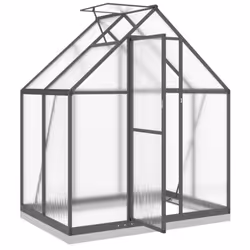 vidaXL Greenhouse with Base Frame Walk in Grow House Anthracite Aluminium - Additional view 5