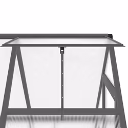 vidaXL Greenhouse with Base Frame Walk in Grow House Anthracite Aluminium - Additional view 8