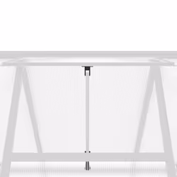 vidaXL Greenhouse with Base Frame Garden Walk in Plant Grow House Aluminium - silver, 169 x 169 x 195 cm - Additional view 8