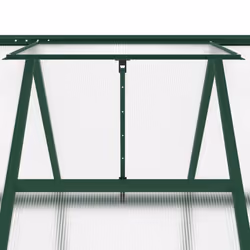 vidaXL Greenhouse with Base Frame Garden Walk in Plant Grow House Aluminium - green, 169 x 169 x 202 cm - Additional view 8