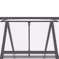 vidaXL Greenhouse with Base Frame Garden Walk in Plant Grow House Aluminium - anthracite, 169 x 169 x 202 cm - Additional view 8