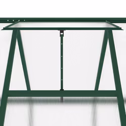vidaXL Greenhouse with Base Frame Garden Walk in Plant Grow House Aluminium - green, 224 x 169 x 195 cm - Additional view 8