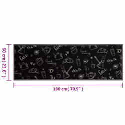 vidaXL Kitchen Rug Anti Fatigue Mat Runner Rug Washable Floor Carpet Velvet - morning, 60 x 180 cm - Additional view 3