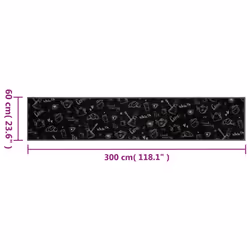 vidaXL Kitchen Rug Anti Fatigue Mat Runner Rug Washable Floor Carpet Velvet - morning, 60 x 300 cm - Additional view 3