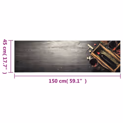 vidaXL Kitchen Rug Anti Fatigue Mat Runner Rug Washable Floor Carpet Velvet - bottle, 45 x 150 cm - Additional view 4