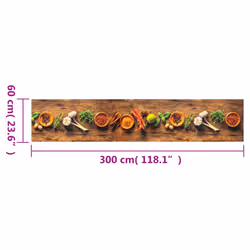 vidaXL Kitchen Rug Anti Fatigue Mat Runner Rug Washable Floor Carpet Velvet - brown, 60 x 300 cm - Additional view 4