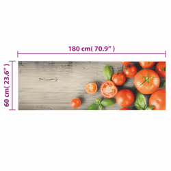 vidaXL Kitchen Rug Anti Fatigue Mat Runner Rug Washable Floor Carpet Velvet - tomatoes, 60 x 180 cm - Additional view 4