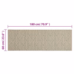 vidaXL Kitchen Rug Anti Fatigue Mat Runner Rug Washable Floor Carpet Velvet - leaves, 60 x 180 cm - Additional view 3