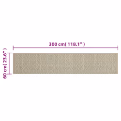 vidaXL Kitchen Rug Anti Fatigue Mat Runner Rug Washable Floor Carpet Velvet - leaves, 60 x 300 cm - Additional view 3