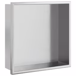 vidaXL Shower Niche Bathroom Storage Recessed Shower Shelf Stainless Steel - silver
