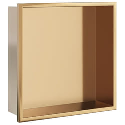 vidaXL Shower Niche Bathroom Storage Recessed Shower Shelf Stainless Steel - gold