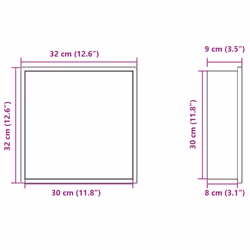 vidaXL Shower Niche Bathroom Storage Recessed Shower Shelf Stainless Steel - gold - Additional view 7
