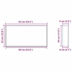 vidaXL Shower Niche Wall Recessed Shower Shelf Brushed Silver Stainless Steel - gold