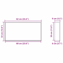 vidaXL Shower Niche Wall Recessed Shower Shelf Brushed Silver Stainless Steel - black